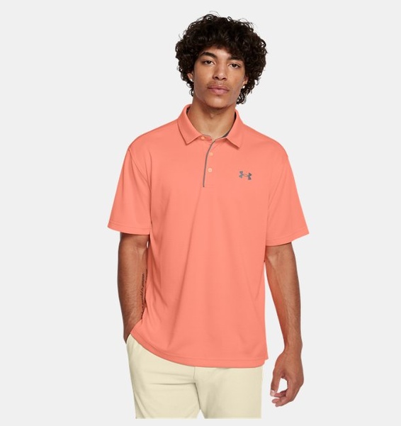 Turuncu Erkek UA Tech Polo T-shirt