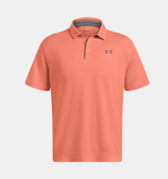 Turuncu Erkek UA Tech Polo T-shirt