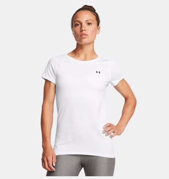 Beyaz Kadın UA Tech Mesh Kısa Kollu T-shirt
