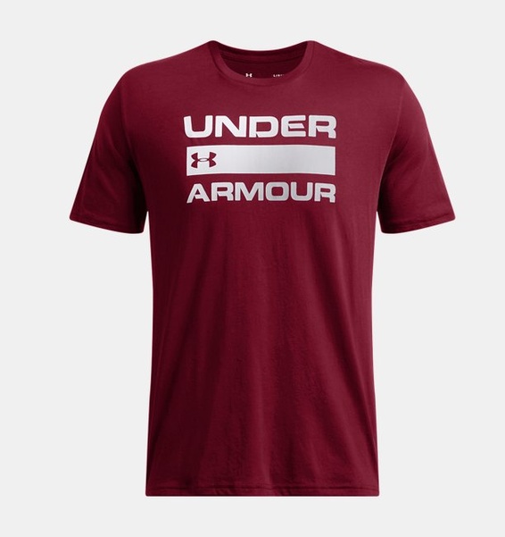 Bordo Erkek UA Team Issue Wordmark Kısa Kollu T-shirt