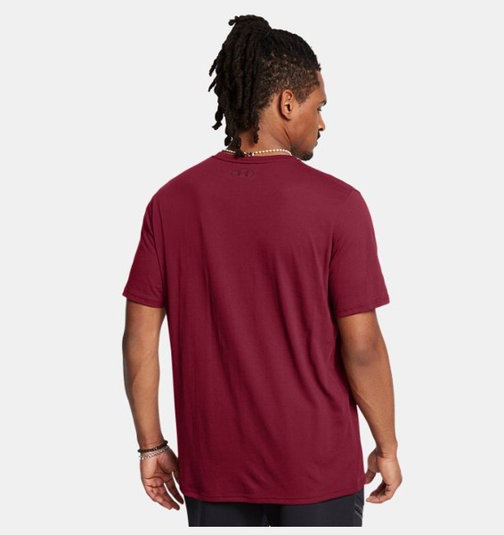 Bordo Erkek UA Team Issue Wordmark Kısa Kollu T-shirt