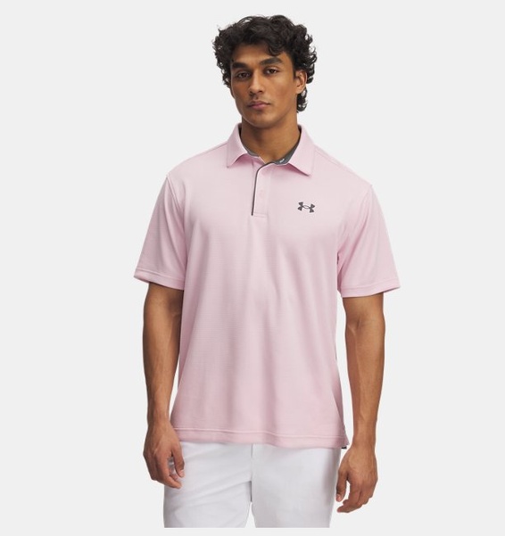 Pembe Erkek UA Tech Polo T-shirt