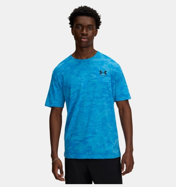 Mavi Erkek UA ABC Camo Kısa Kollu T-shirt