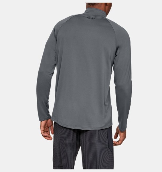 Gri Erkek UA Tech 2.0 1/2 Fermuarlı Uzun Kollu T-shirt