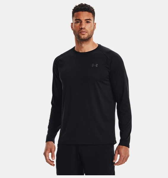 Siyah Erkek UA Tech™ Uzun Kollu T-shirt