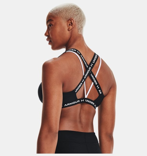 Siyah Kadın UA Crossback Low Spor Sütyeni