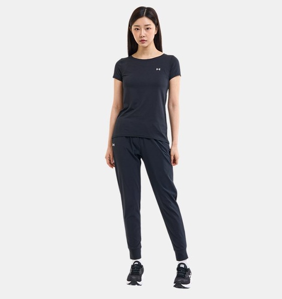 Siyah Kadın UA Tech Mesh Kısa Kollu T-shirt