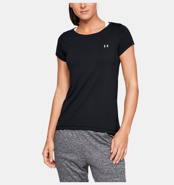 Siyah Kadın UA Tech Mesh Kısa Kollu T-shirt