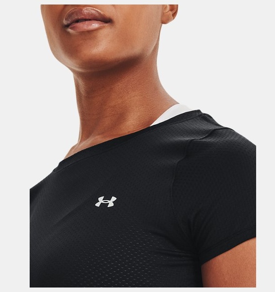 Siyah Kadın UA Tech Mesh Kısa Kollu T-shirt