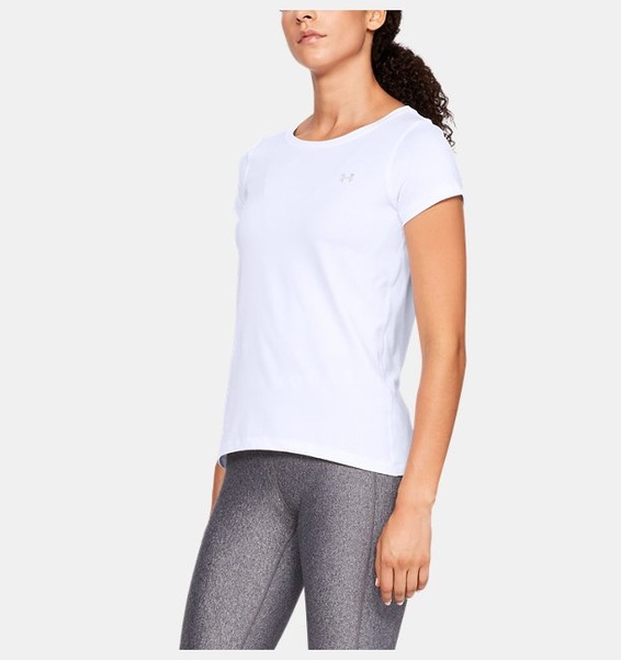 Beyaz Kadın UA Tech Mesh Kısa Kollu T-shirt