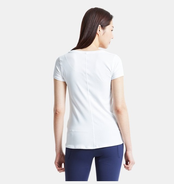 Beyaz Kadın UA Tech Mesh Kısa Kollu T-shirt