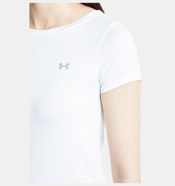 Beyaz Kadın UA Tech Mesh Kısa Kollu T-shirt