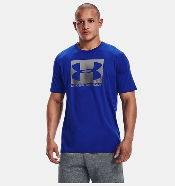 Mavi Erkek UA Boxed Sportstyle Kısa Kollu T-shirt