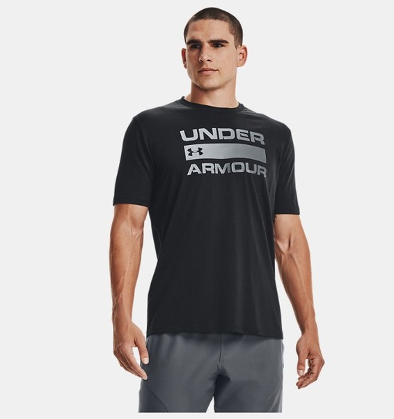 Siyah Erkek UA Team Issue Wordmark Kısa Kollu T-shirt