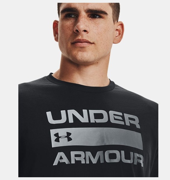 Siyah Erkek UA Team Issue Wordmark Kısa Kollu T-shirt