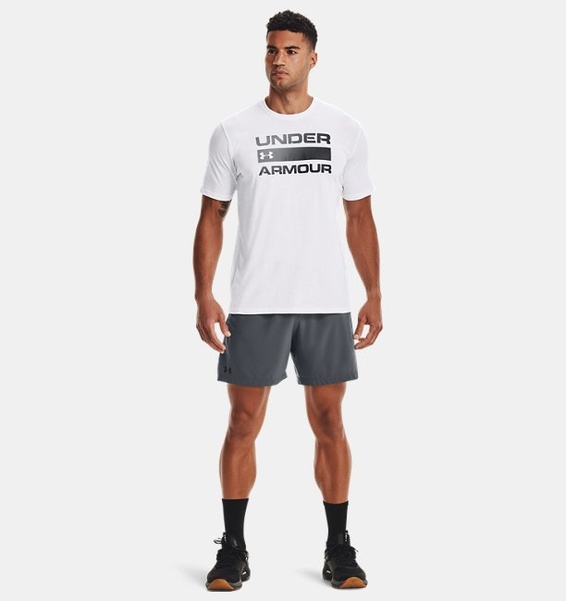 Beyaz Erkek UA Team Issue Wordmark Kısa Kollu T-shirt