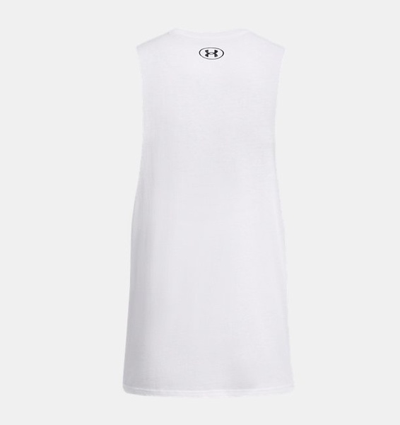 Beyaz Erkek UA Left Chest Cut Off Atlet
