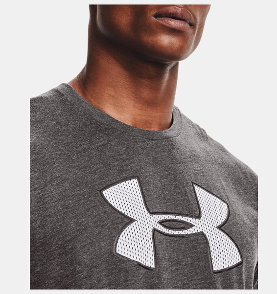Gri Erkek UA Big Logo Kısa Kollu T-shirt