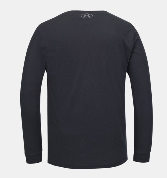 Siyah Erkek UA Sportstyle Left Chest Uzun Kollu T-shirt
