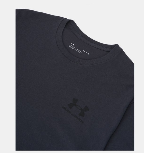 Siyah Erkek UA Sportstyle Left Chest Uzun Kollu T-shirt