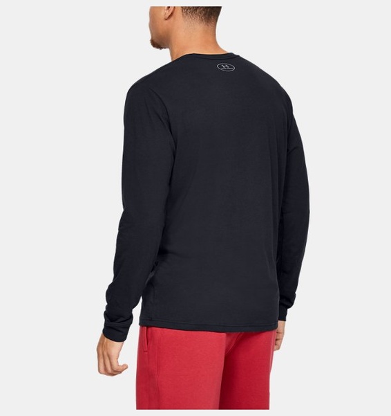 Siyah Erkek UA Sportstyle Left Chest Uzun Kollu T-shirt
