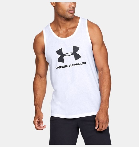 Beyaz Erkek UA Sportstyle Logo Atlet