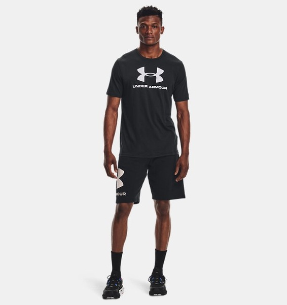 Siyah Erkek UA Sportstyle Logo Kısa Kollu T-shirt