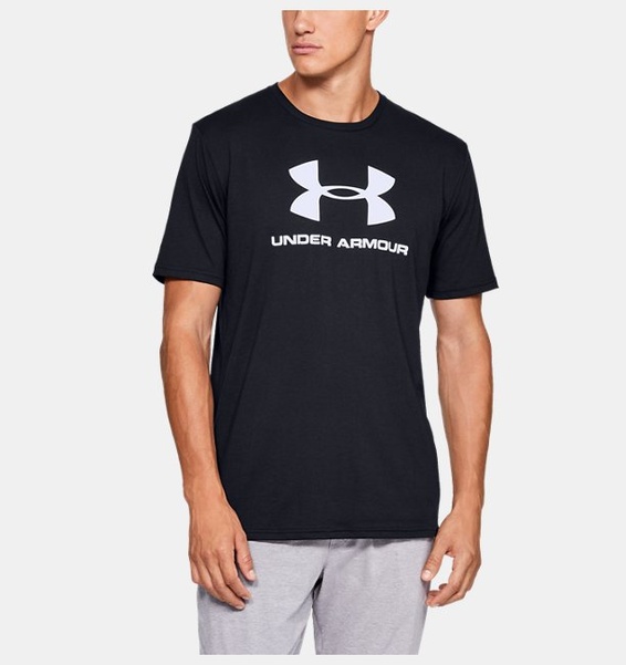 Siyah Erkek UA Sportstyle Logo Kısa Kollu T-shirt