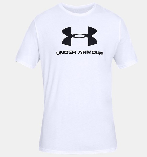 Beyaz Erkek UA Sportstyle Logo Kısa Kollu T-shirt