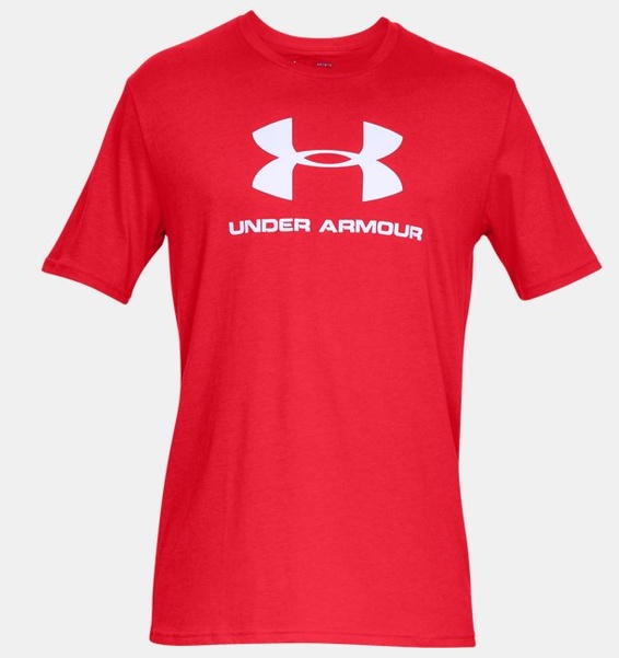 Kırmızı Erkek UA Sportstyle Logo Kısa Kollu T-shirt