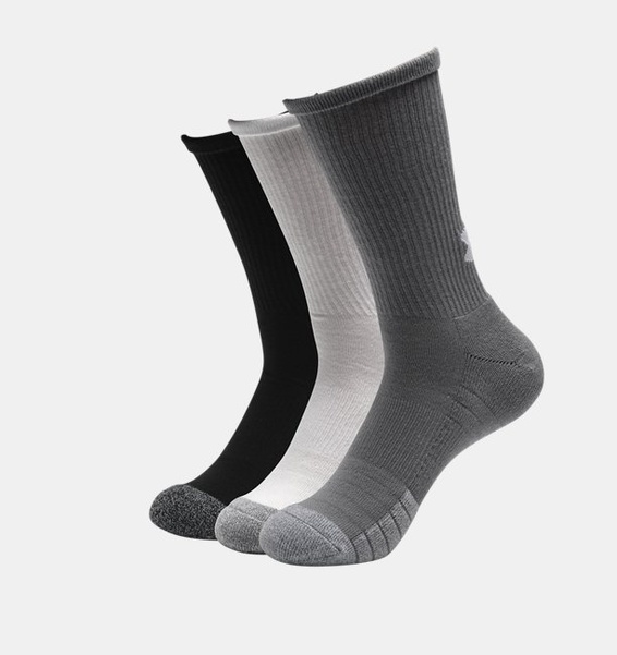 Gri Yetişkin HeatGear® Crew Çorap 3'lü Paket