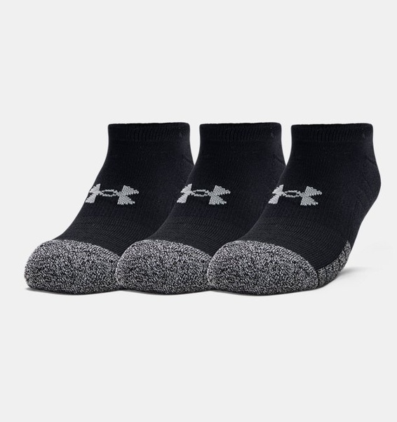 Siyah Unisex UA HeatGear® No Show Çorap 3'lü Paket