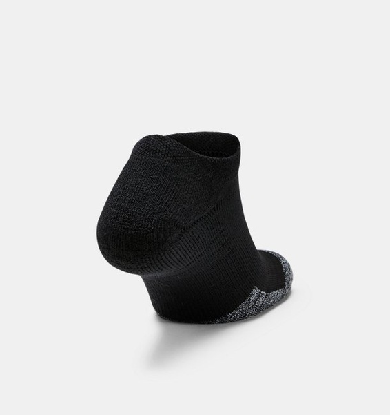 Siyah Unisex UA HeatGear® No Show Çorap 3'lü Paket