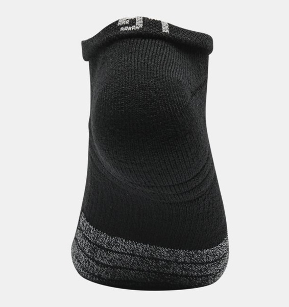 Siyah Unisex UA HeatGear® No Show Çorap 3'lü Paket