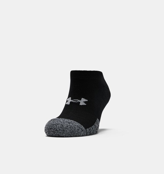 Siyah Unisex UA HeatGear® No Show Çorap 3'lü Paket