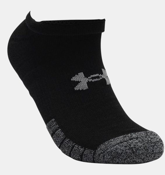 Gri Unisex UA HeatGear® No Show Çorap 3'lü Paket
