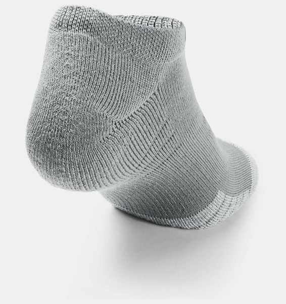 Gri Unisex UA HeatGear® No Show Çorap 3'lü Paket