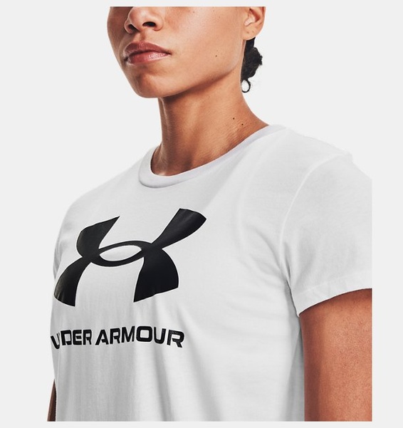 Beyaz Kadın UA Sportstyle Graphic Kısa Kollu T-shirt