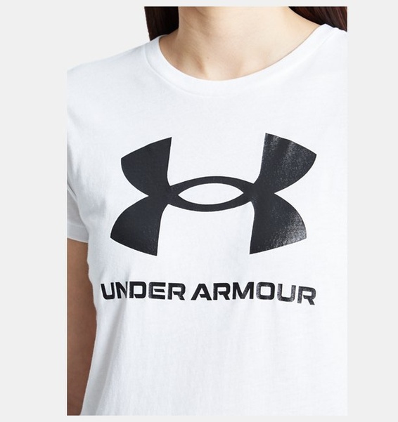 Beyaz Kadın UA Sportstyle Graphic Kısa Kollu T-shirt