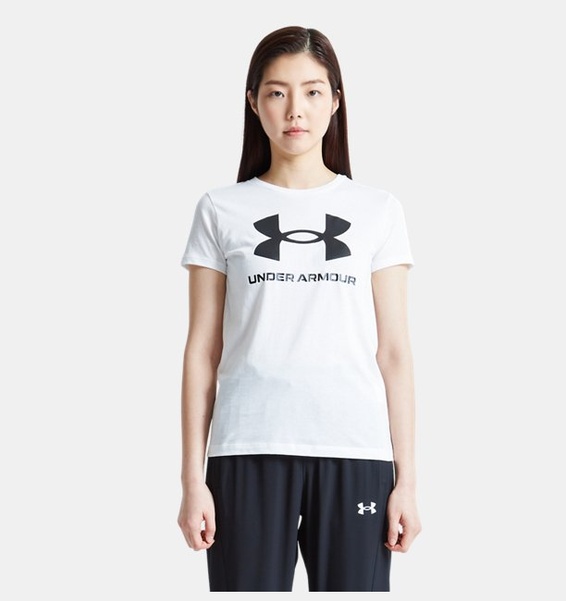 Beyaz Kadın UA Sportstyle Graphic Kısa Kollu T-shirt