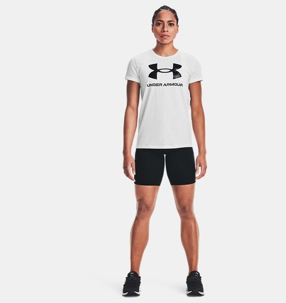Beyaz Kadın UA Sportstyle Graphic Kısa Kollu T-shirt