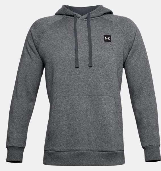 Gri Erkek UA Rival Fleece Kapüşonlu Üst