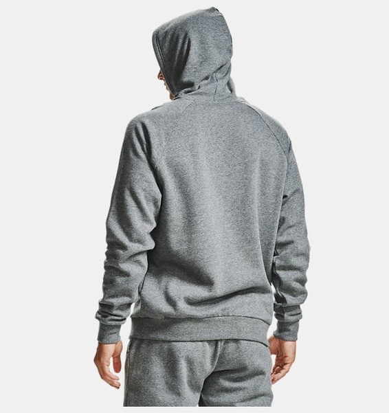 Gri Erkek UA Rival Fleece Kapüşonlu Üst