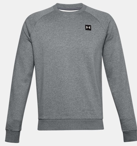 Gri Erkek UA Rival Fleece Bisiklet Yaka