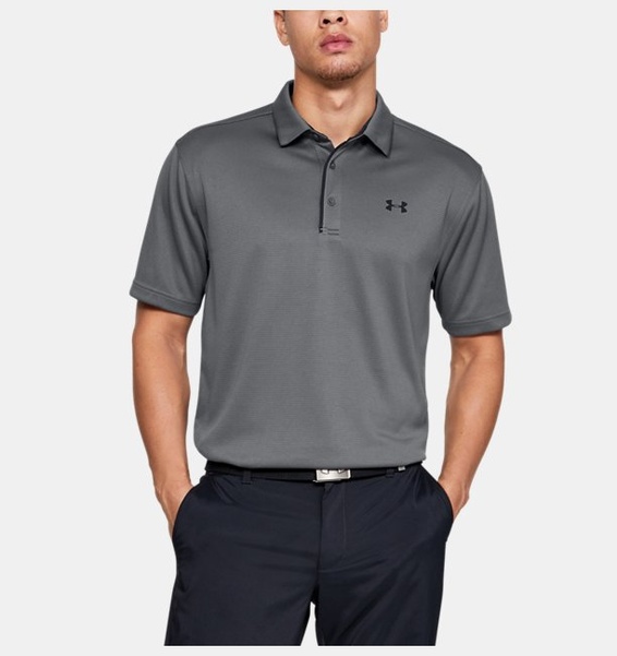 Gri Erkek UA Tech Polo T-shirt