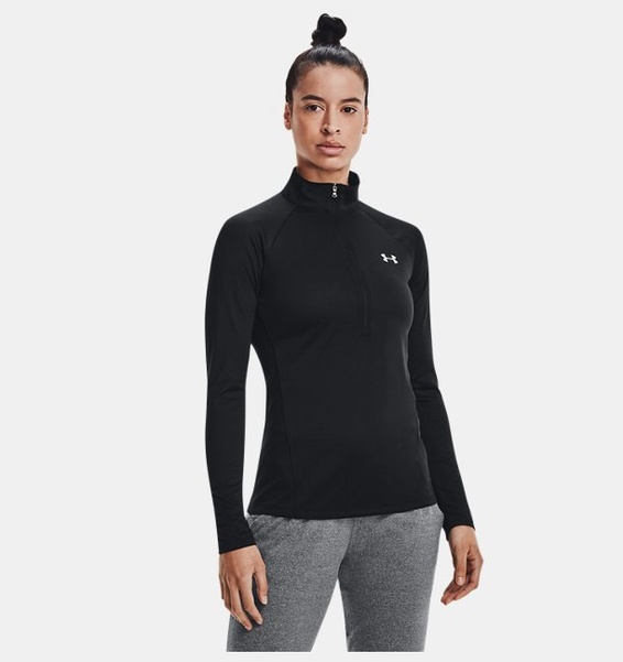 Siyah Kadın UA Tech™ ½ Fermuarlı Sweatshirt