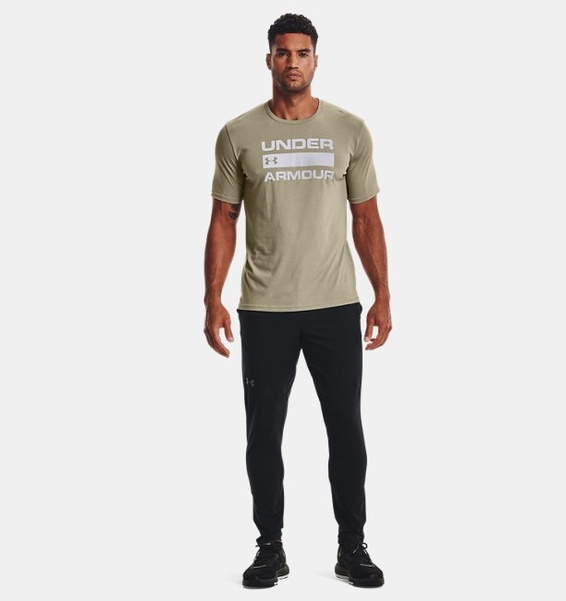 Haki Erkek UA Team Issue Wordmark Kısa Kollu T-shirt