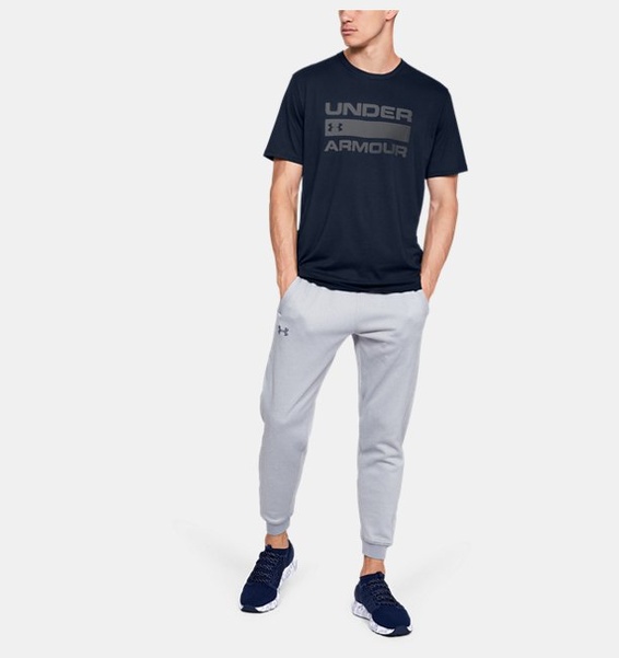 Lacivert Erkek UA Team Issue Wordmark Kısa Kollu T-shirt