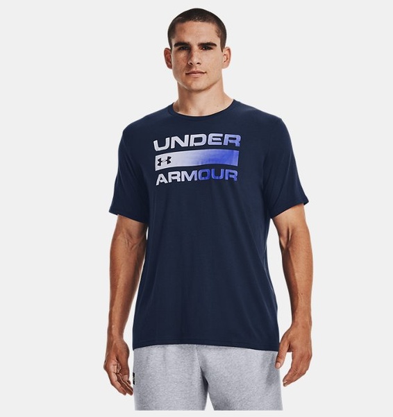 Lacivert Erkek UA Team Issue Wordmark Kısa Kollu T-shirt