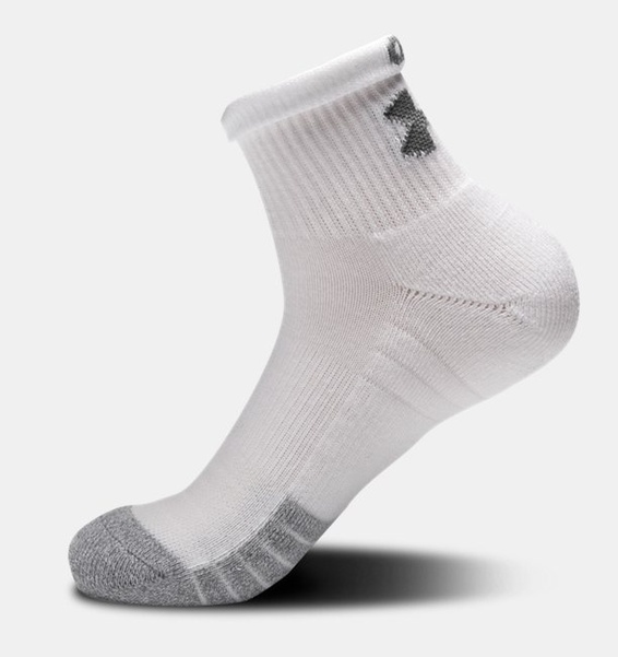 Beyaz Unisex HeatGear® Quarter 3’lü Paket Çorap